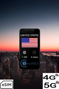USA | 3GB | 5 days | Mobile Internet Data eSIM | Fast Delivery - Picture 1 of 1