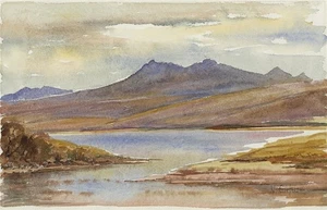 Pintura acuarela Victor Cirefice Strathconon de Achnasheen Escocia - Imagen 1 de 6