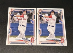 2x Marcelo Mayer 2021 Bowman Draft 1st Paper Prospect Rookie RC Red Sox - Bild 1 von 2