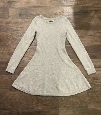 Vestido suéter Abercrombie infantil metálico linha A manga longa tamanho 13/14 - Imagem 1 de 4