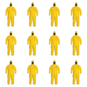 (12er Pack) DuPont Tyvek QC127S Chemical HAZMAT Schutzoverall Hasenanzug 3X - Bild 1 von 3