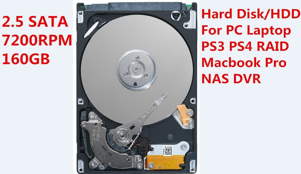 2.5" 160 GB HDD SATA 7200 RPM Hard Drive for Sony PS4 Macbook MacBook Pro - Image 1 of 2