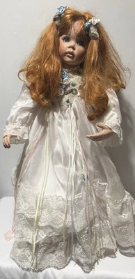 Paradise Galleries ANGELIQUE 33” Sitting Porcelain/Cloth Collector Doll - Image 1 of 4