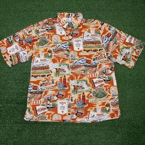 University of Texas Longhorns REYN SPOONER Hemd Hawaii AOP 100% Rayon Herren XL - Bild 1 von 8