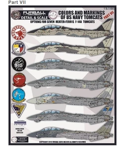 Furball Decals 1/48 Heater-Ferris F-14A Tomcats Colors & Markings Pt.VII FDS4815 - Picture 1 of 9