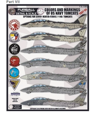 Furball Decals 1/48 Heater-Ferris F-14A Tomcats Colors & Markings Pt.VII FDS4815 - Image 1 of 4