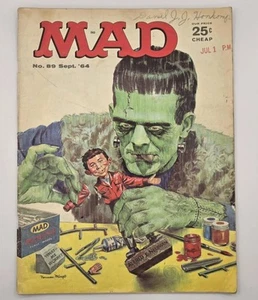 MAD Magazines #89 September 1964 Vintage Frankenstein MAD Magazines - Good - Picture 1 of 4