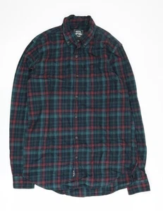 Superdry Men's Checked Green Blue Plaid Shirt L - Picture 1 of 12
