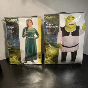 Pacchetto costume Spirit Halloween adulto 7 piedi Shrek gonfiabile e Fiona taglia 1x! - Foto 1 di 5