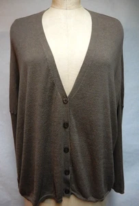 ABOUND Brown Cotton/Rayon Cardigan Long Sleeve Sweater SZ Medium EUC - Picture 1 of 4