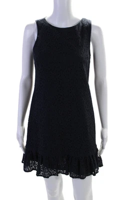 Juicy Couture Womens Sleeveless Back Zip Open Knit Long Dress Blue Size 2 - Image 1 of 4