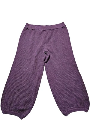 Free People Beach Hailee Sweater Joggers Women XL Purple Harem Balloon Knit Pant - Image 1 of 4