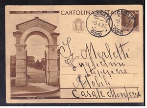 Cartolina Postale 30 c. Opere del Regime Roma 1932 Colle Oppio WD2938 - Picture 1 of 1