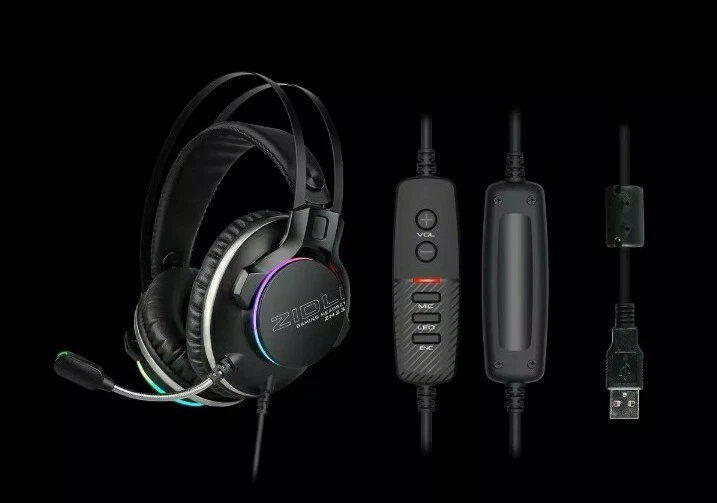  7.1 Virtual Surround Sound Gaming Headset with RGB Lights ZIDLI ZH23 NEW IN BOX - Image 1 of 4
