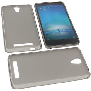 Custodia per Xiaomi Redmi Note 2 Cellulare Cover Protettiva TPU Gomma Grigio - Foto 1 di 5