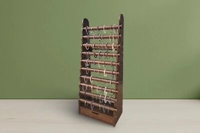 Brazalete y brazaletes gigantes de madera oscura de 10 niveles soporte de exhibición + envío gratuito Foto 1 de 4
