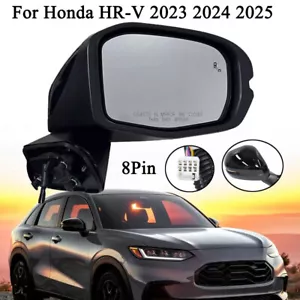 Mirror For Honda HR-V 2023-2025 Right Passenger Side W/Blind Spot Heated 8 Pin - Picture 1 of 18
