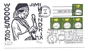 3762 10c American Clock, Coil, David Curtis Dual Cancel FDC - Bild 1 von 1
