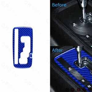 Automatic Gear Shift Panel Cover 2011-17 For Jeep Wrangler JK Blue Carbon Fiber - Picture 1 of 7