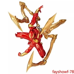AMAZING YAMAGUCHI Iron Spider Man 16 cm 6 pollici rosso action figure giocattolo bambola statua - Foto 1 di 10