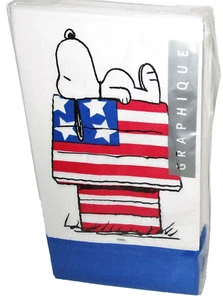 PEANUTS ~ PATRIOTIC  GUEST NAPKINS ~ 32 Ct ~ 3 Ply ~ 13" X 15 3/4" - Picture 1 of 1