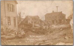 1913 DAYTON FLOOD Ohio Disaster RPPC Real Photo Postcard "WALNUT ST" DAGGY Photo