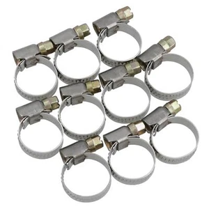 Jubilee Hose Pipe Clamps / Clips For Air Water Fuel Gas 12mm- 22mm 10 Pack AT855 - Picture 1 of 6