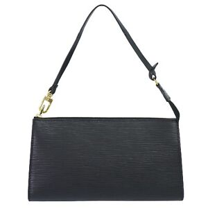 Louis Vuitton Pochette Accessoires M52942 Epi Leather Pouch Handbag Black