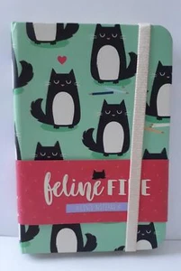 Feline Fine Cat Design Notebook, New & Cellophane sealed - Cat lover gift - Picture 1 of 3