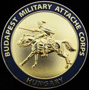 Moneda de desafío unilateral Budapest Military Attache Corps Hungría de 3 pulgadas - Imagen 1 de 1