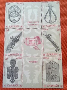 1 hoja de sellos de artesanía española. Hierro - Imagen 1 de 1