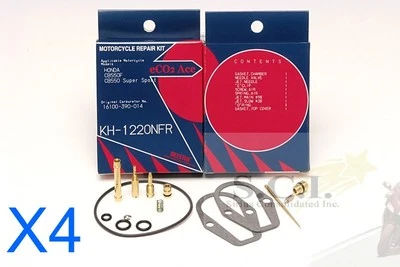 HONDA CB550F CB550 CB 550 FOUR KEYSTER CARB REPAIR KITS 1975 - 1977  SET OF 4 - Изображение 1 из 4