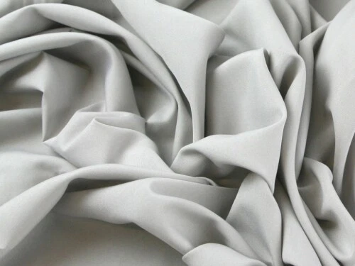 Minerva Soft Touch Crepe Fabric Silver - per metre - Image 1 of 1