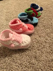 Baby Shoes, Baby Sneakers, Baby Crochet, Newborn Shoes, Infant Shoes, Tennis - Picture 1 of 116