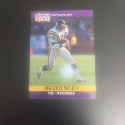 1990 Pro Set NFL Herschel Walker Minnesota Vikings #197 Football Card - Image 1 of 2