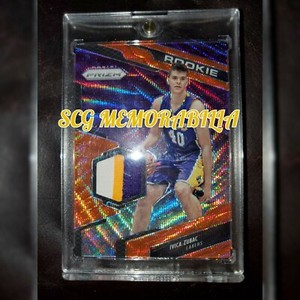 Panini Prizm Rookie Orange Wave Prizms 25/25 Ivica Zubac 1/1 3 CLR Patch Jersey 