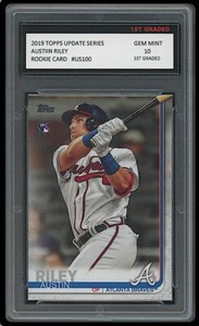 AUSTIN RILEY 2019 TOPPS UPDATE SERIES 1ST GRADED 10 ROOKIE CARD RC BRAVES #US100