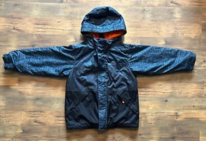SWISSTECH - HOODED JACKET/COAT - DOUBLE ZIPPER - SMALL (6/7) - GRAY w/ ORANGE - Picture 1 of 9