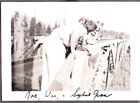 VINTAGE PHOTOGRAPH SWINGING BRIDGE WIND RIVER CARSON WASHINGTON OREGON OLD PHOTO