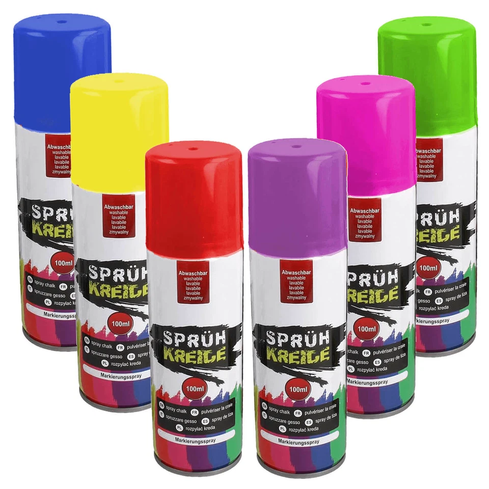 CEPEWA 100ml Kreidespray Sprühkreide Markierungsspray abwaschbar malen Straße