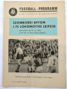 Original. Locomotora programa 1.FC Leipzig Szombierki Bytom 1966 RDA Polska piłkarstwo - Imagen 1 de 3