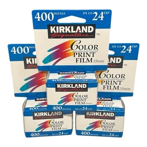 Lote de 3 películas de impresión en color Kirkland ISO 400 35 mm 24 exposiciones caducadas 01/1999 - Imagen 1 de 3