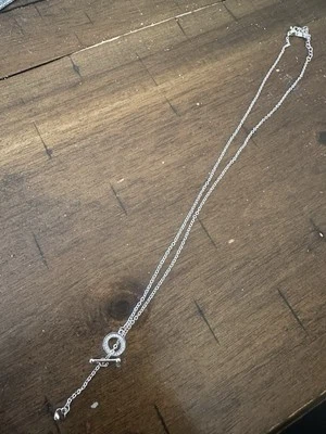 925 Sterling Silver Modern Dainty Necklace Adjustable - Image 1 of 4