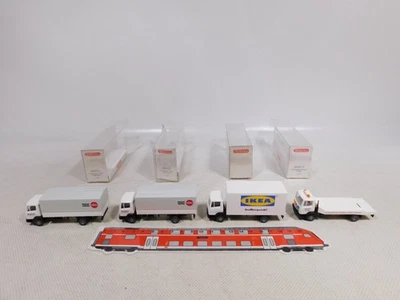 Wiking 1:87 H0 4X LKW MB 431 Siku 633 IKEA Großburgwedel SG/Mint+Box #EG948-0,5 - Immagine 1 di 4