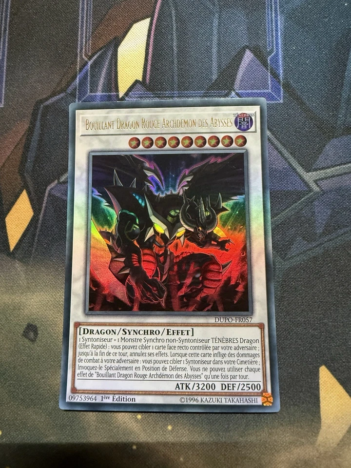 FRENCH YUGIOH Hot Red Dragon Archfiend Abyss DUPO-EN057 Ultra Rare Nm - Image 1 of 1
