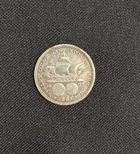 1893 Columbian Exposition Silver Half Dollar XF / AU FIRST MINTED COMMEMORATIVE! - Picture 1 of 2