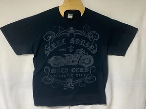 Steel Horses Moto Club Atlantic City Mens XL Gildan Heavy Cotton T-shirt - Picture 1 of 3