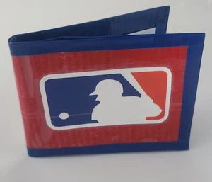 Logo Bi-Fold Duct Tape Wallet MLB baseball handmade minimalist - Picture 1 of 3
