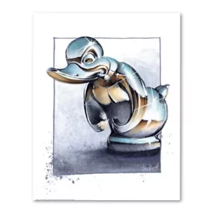 Signed CONVOY Rubber Duck Mack Truck Hood Ornament Poster Print Art 11x14 - Picture 1 of 4