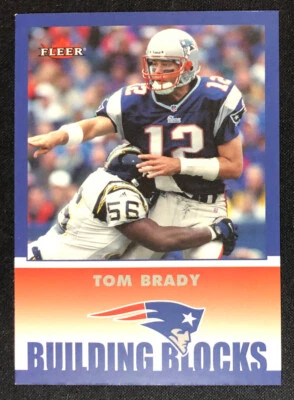 2002 Fleer Tom Brady New England Patriots Building Blocks Card #256 - Image 1 of 2